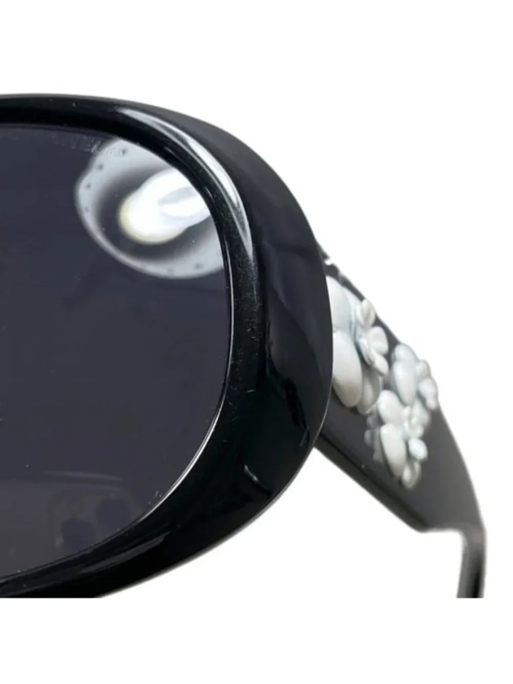 Chanel Sunglasses Camellia 87 Acetate Black Eyewear